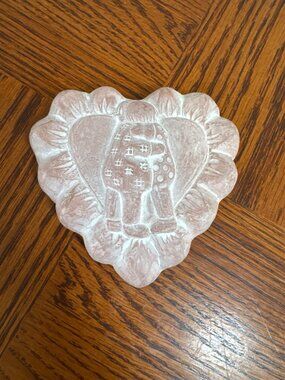 Vintage Isabel Bloom 1998 Pink Hugs Heart Sculpture Gift